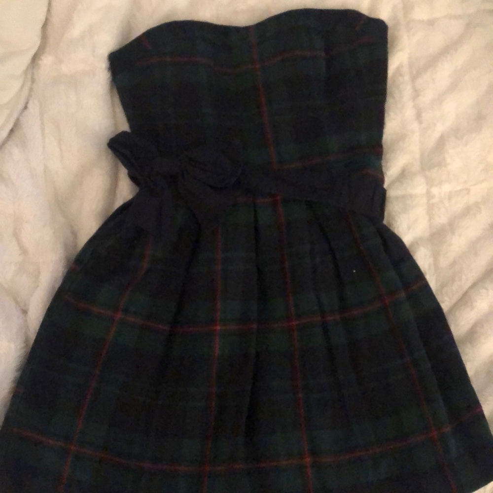 Abercrombie and Fitch plaid strapless dress